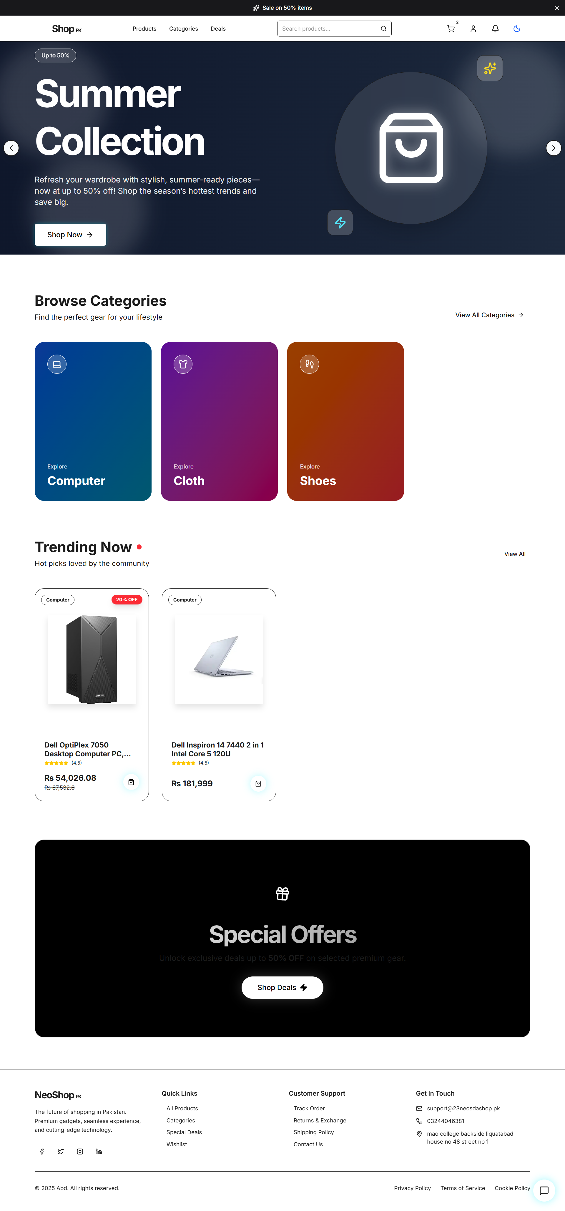 Next.js + Django AI Ecommerce